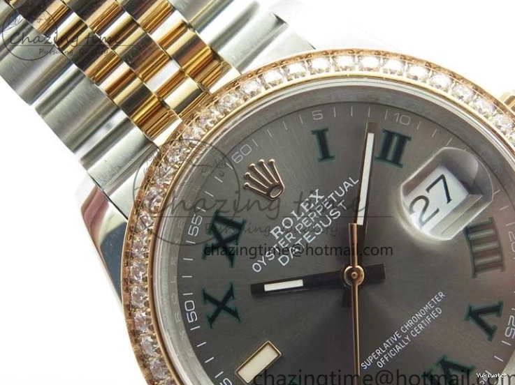 BP Bracelet Roman Dial on 36 Best Edition 1:1 DateJust SS Gray Maker RG Jubilee 126281 0418
